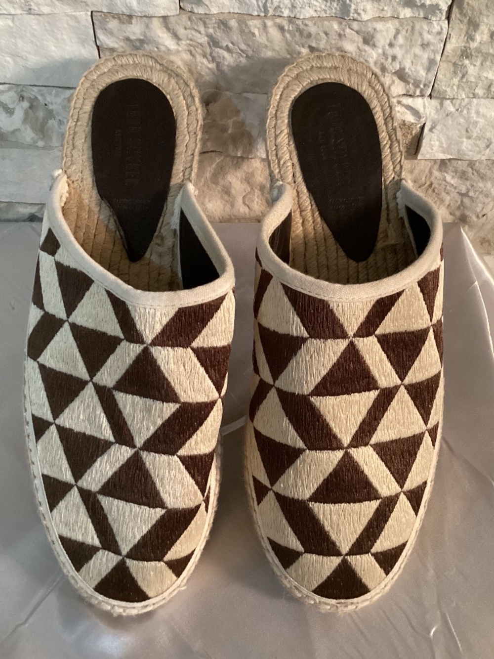 Todd Snyder x Guanabana Geometric Woven Mule Espadrilles Men’s Size 12 EU 45
